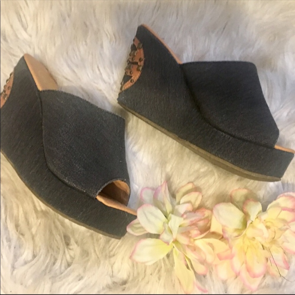 Tory Burch Denim Mule Clogs